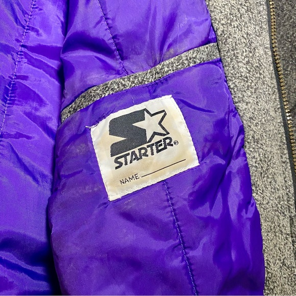 LA Lakers 90s STARTER puffer jacket Mens XL NBA vintage rare zipper hood - Picture 8 of 8